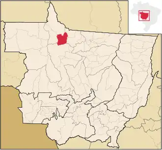 Kaart van Nova Monte Verde