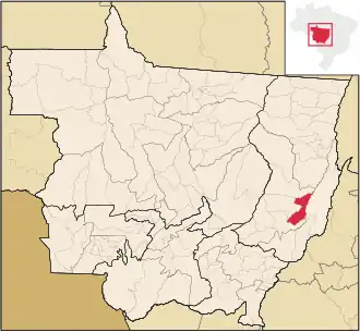 Kaart van Nova Nazaré