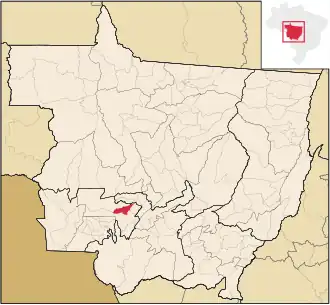 Kaart van Nova Olímpia