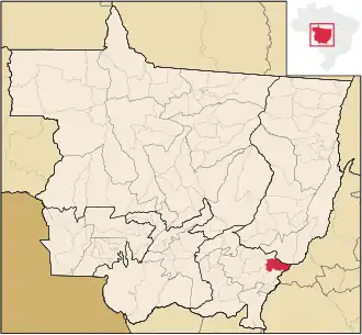 Kaart van Pontal do Araguaia