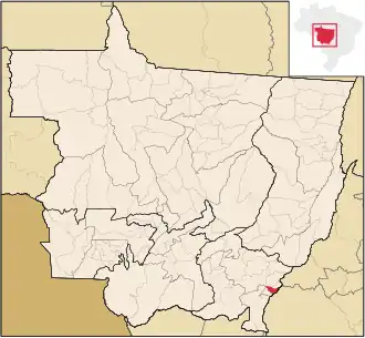 Kaart van Ponte Branca