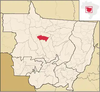 Kaart van Porto dos Gaúchos