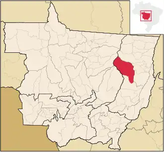 Kaart van Querência