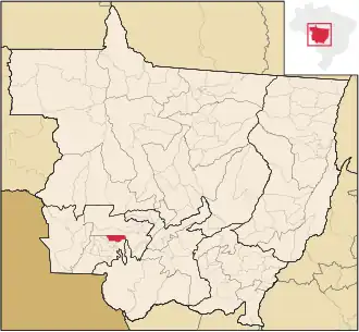 Kaart van Salto do Céu