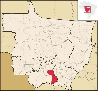 Kaart van Santo Antônio do Leverger