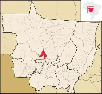 Kaart van São José do Rio Claro