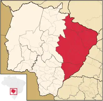 Ligging van de Braziliaanse mesoregio Leste de Mato Grosso do Sul in Mato Grosso do Sul