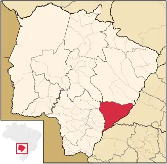 Ligging van de Braziliaanse microregio Nova Andradina in Mato Grosso do Sul