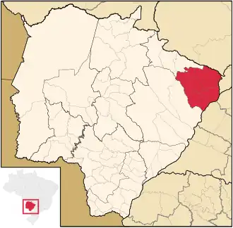 Ligging van de Braziliaanse microregio Paranaíba in Mato Grosso do Sul