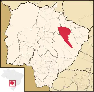 Kaart van Água Clara