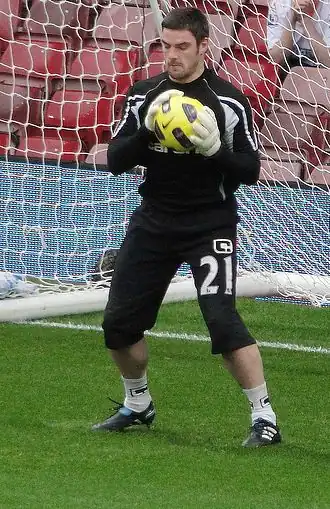 Gilks in 2010 als speler van Blackpool
