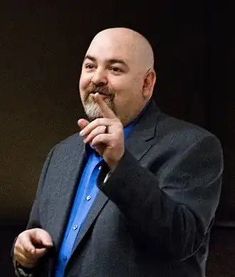 Matt Dillahunty spreekt op de Universiteit van Missouri in 2014.