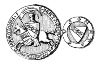 Het zegel van hertog Mattheus II van Lotharingen