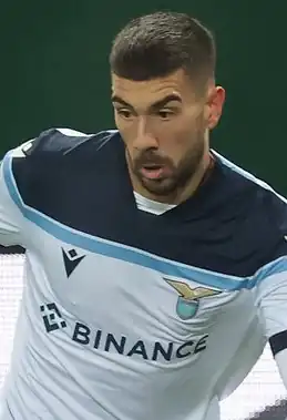 Zaccagni spelend voor SS Lazio in 2021.