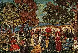 Maurice Brazil Prendergast: Landscape With Figures, 1913