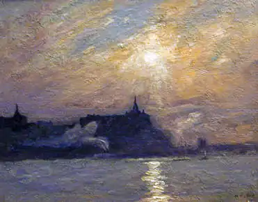 Coucher de soleil, Québec, 1900, Collection d'oeuvres d'art, Université de Montréal