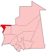 Kaart van Dakhlet Nouadhibou