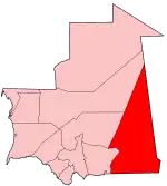 Kaart van Hodh Ech Chargui