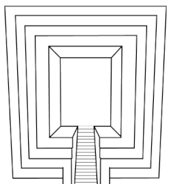 Plattegrond van graf no. 1 waar Xin Zhui's lichaam is gevonden