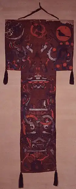 Zijden begrafenisdoek van Xin Zhui