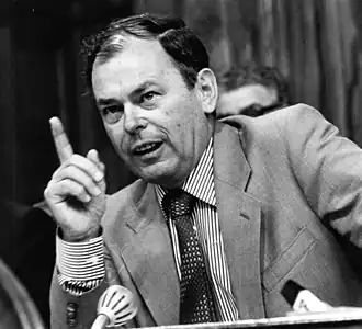 Max Affolter in de Kantonsraad in 1986.