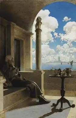 Cardinal Archbishop Sat on His Shaded Balcony (1901)