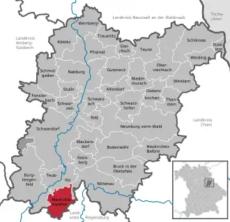 Kaart van Maxhütte-Haidhof