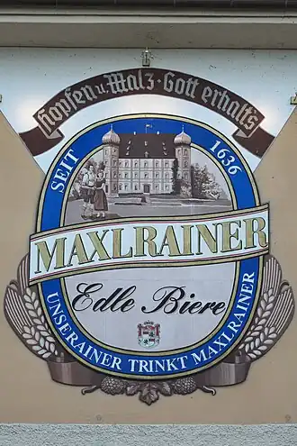 Plakkaat op de Schlossbrauerei