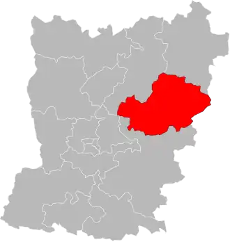 Locatie van het kanton