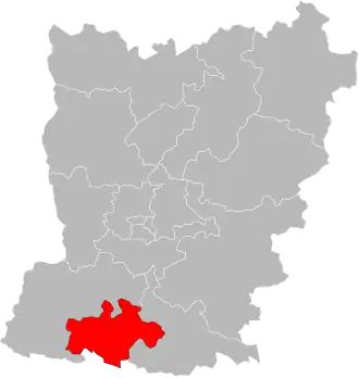 Locatie van het kanton