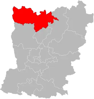 Locatie van het kanton