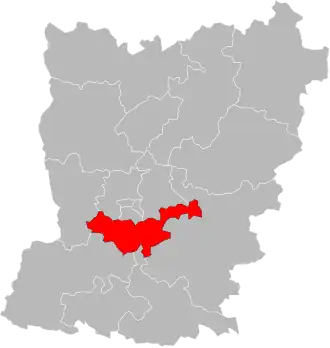 Locatie van het kanton