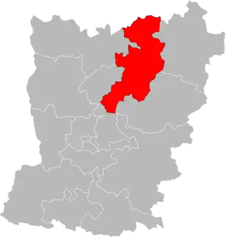 Locatie van het kanton