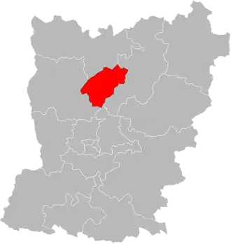 Locatie van het kanton