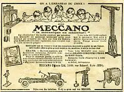 Franse advertentie uit 1922