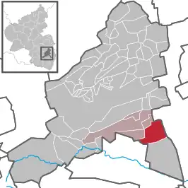 Kaart van Meckenheim (Palts)