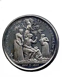 Voorzijde hongermedaille 1817