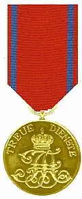 Medaille voor 12 jaar dienst