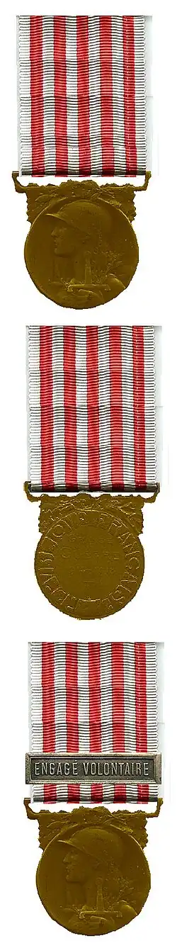 Herinneringsmedaille aan de Oorlog 1914 -1918