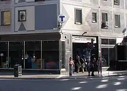 De ingang aan de Folkungagatan