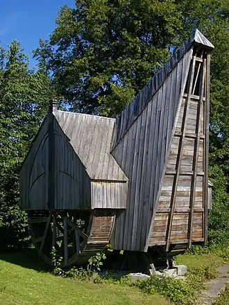 Reconstructie van de historische kraan.