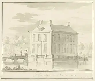 Buitenplaats 'Meerestijn', door Jacobus Stellingwerf (1722)