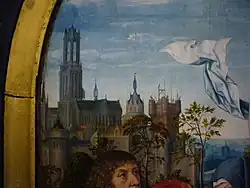 De Dom op een drieluik van de Meester van Frankfurt, ca. 1520.