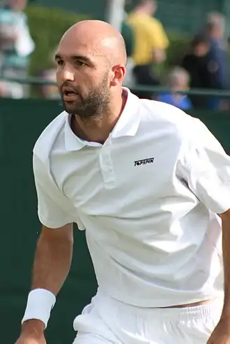 Meffert tijdens de kwalificaties van Wimbledon, 2015