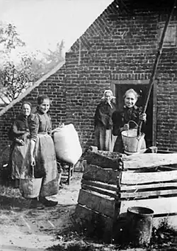 Vier vrouwelijke leden van het gezin Van Rijt, Meijel, ca. 1900