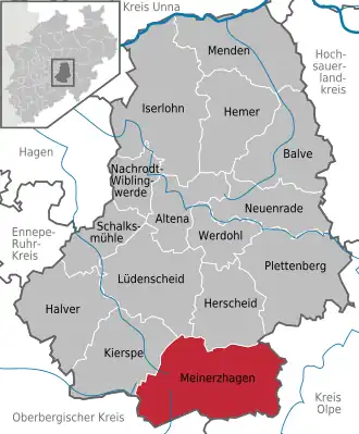 Kaart van Meinerzhagen