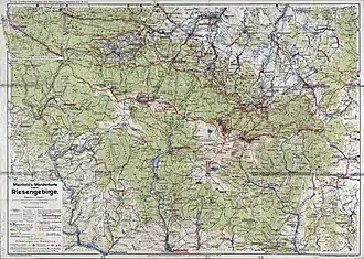 Kaart van Reuzengebergte