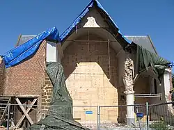 De Sint-Willibrorduskerk na de afbraak van de toren