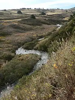 Een stroompje bij Malina Lake