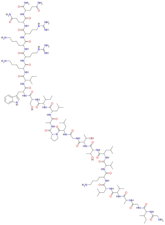 Structuurformule van mellitine
